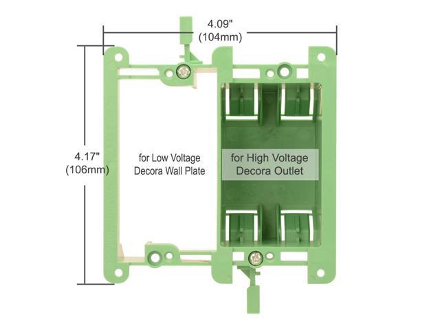 YOEMELY Cable Wall Plate White (6 Pack), Recessed Wall Plate Cable