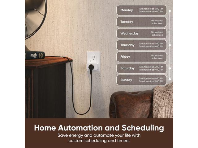 Wyze Plug, 2.4GHz WiFi Smart Plug, Works with Alexa, Google Assistant,  IFTTT, No Hub Required, Two-Pack, White 