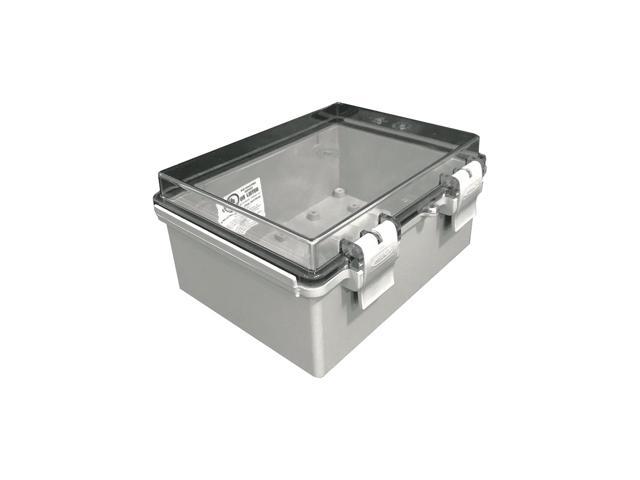 makerele Outside Electrical Box Plastic Enclosure IP67 Waterproof junction  Box Clear Cover Plate with Stainless Steel Buckles 13