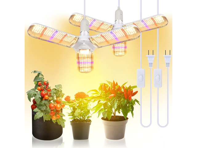 150W LED Grow Light Bulb Foldable Sunlike Full Spectrum Lamp for Indoor ...