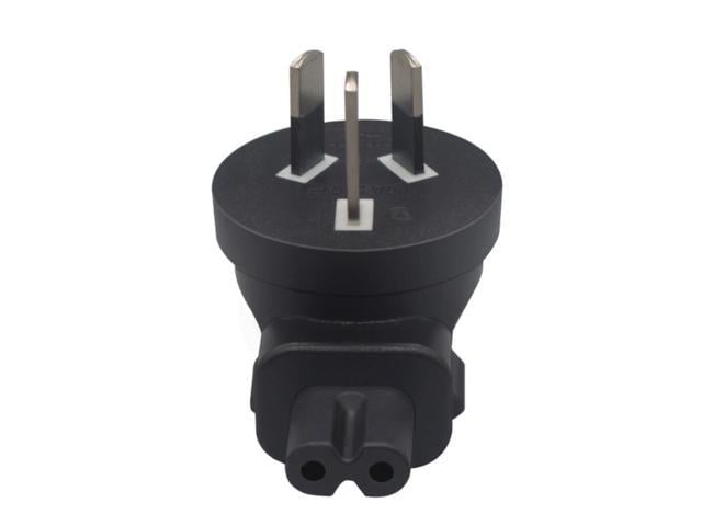 AU to C7 Adapter,IEC AC Plug Male Female Adapter,Figure 8 2 Pole 3 Prong  Converter for Notebook Laptop Socket Connector 