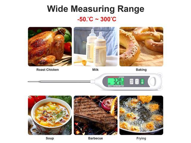 HABOTEST HT690 Professional Digital Kitchen Thermometer Barbecue Water Oil  Cooking Meat Food Thermometers 304 Stainless Steel Probe Tools 