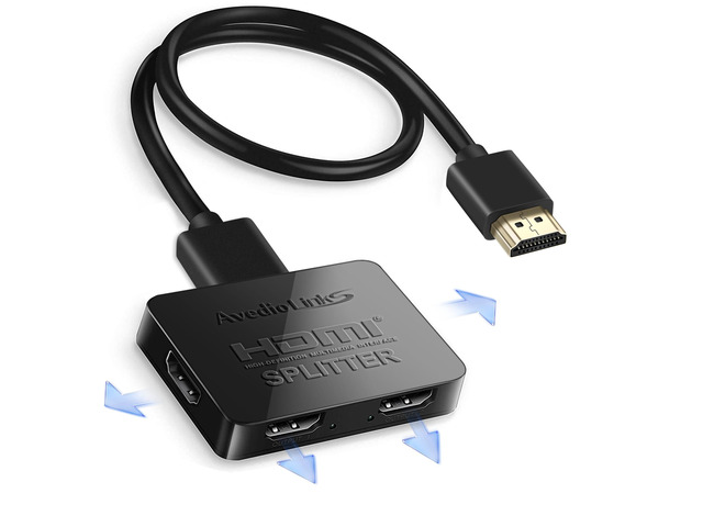 KEHIPI HDMI Splitter 1 in 4 Out with Hdmi Cable, 4K HDMI Splitters 1X4 ...