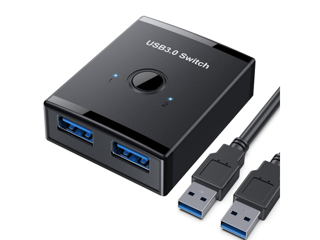 Usb Switch For Desktop Vszerda USB 3.0 Switch, Bi-Directional USB Switch 2 in 1 Out / 1 in 2 ...