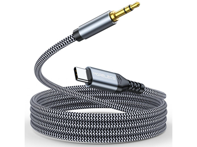 Type C to 3.5mm Cord Braided Aux to USB C Cable for iPhone 15 Car