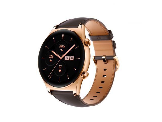 HONOR Watch GS3 1.43 45.9mm Classic Gold Leather Strap Smart Watch By FedEx