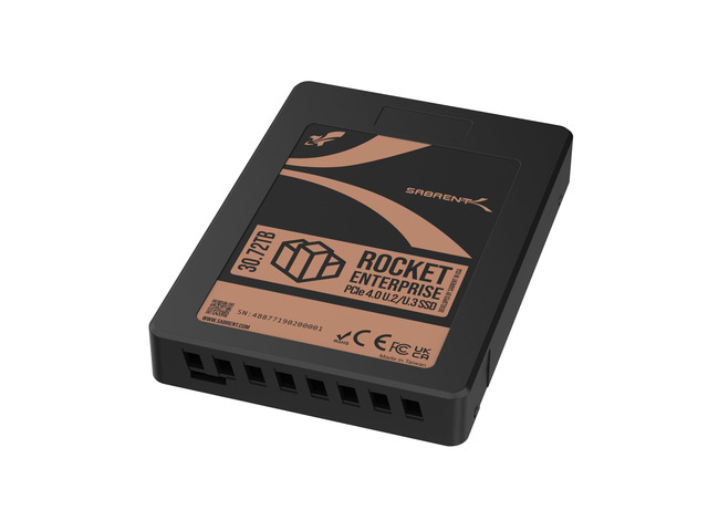 E2e Protection SABRENT Rocket Enterprise PCIe 4.0 U.2 30.72TB NVMe SSD, High-Endurance ...