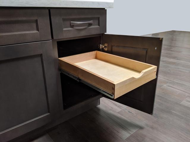 ELYSIAN Roll Wood Tray Drawer Box Kitchen Organizer, Cabinet Slide