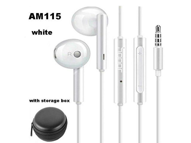 Original Honor AM115 Earphone am116 Headset Mic wired 3.5mm For Huawei P10 Honor 5X 6X Mate 8 9 Samsung xiaomi smartphone am115 storage box - Newegg.com