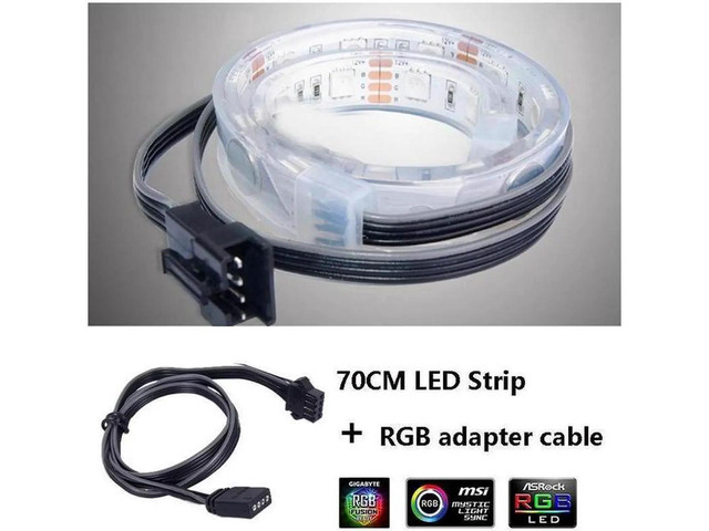 70cm (27.5inch) LED Strip Light 12V 4-pin Desktop Chassis decorative ...
