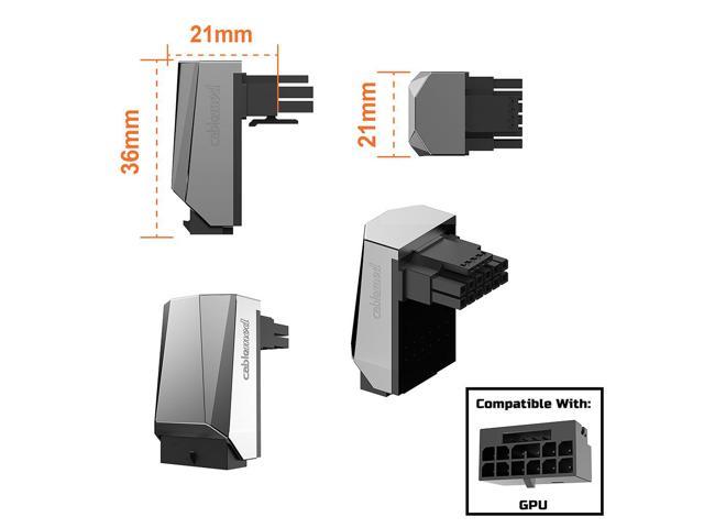 CableMod 12VHPWR 90 Degree Angled Adapter - Variant B - Silver - Newegg.com