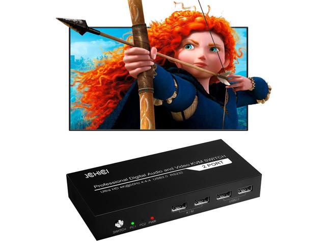 Blackbird 4K HDMI 2.0 and USB 3.0 2x1 KVM Switch, 4K@60Hz, HDR, YCbCr  4:4:4, HDCP 2.2 
