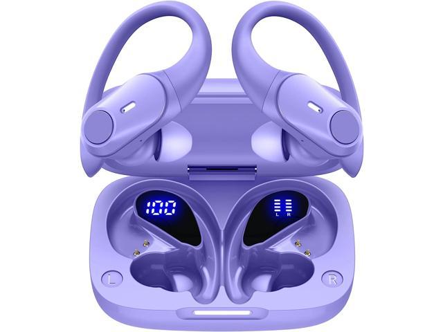 GOLREX Bluetooth Headphones Wireless Earbuds 36Hrs Playtime Wireless  Charging Case Digital LED Display Over-Ear Earphones with Earhook  Waterproof