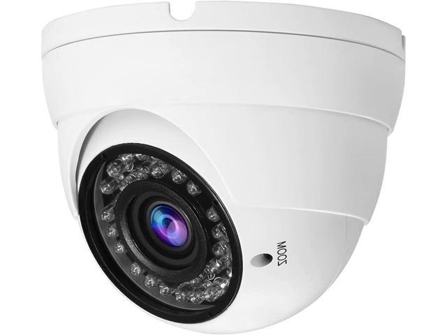 Anpviz Analog CCTV Camera HD 1080P 4-in-1 (TVI/AHD/CVI/960H CVBS) Security Dome Camera,2.8-12mm Varifocal Lens Video Surveillance,Weatherproof Metal Housing 36 IR-LEDs Day& Night Indoor/Outdoor(White)