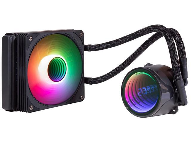 GELID Liquid 120 AIO CPU Cooler with Infinity Mirror and Temperature ...