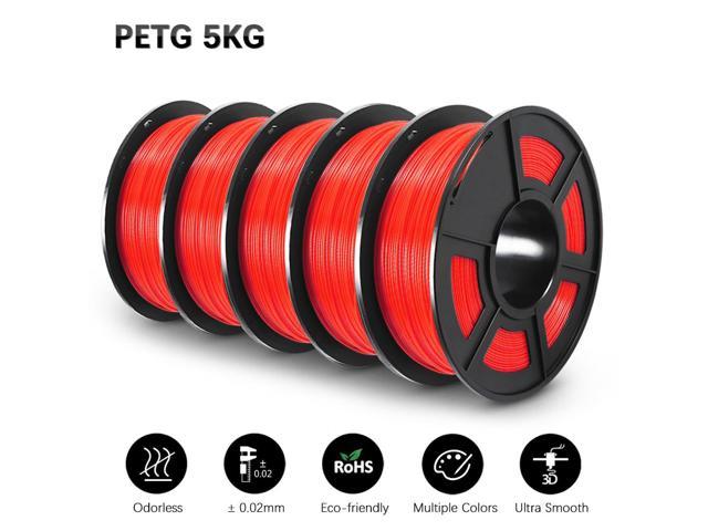 PETG 3D Printer Filament, SUNLU Super Neat Filament Spool, Strong PETG Filament 1.75mm Dimensional Accuracy +/- 0.02mm, 1kg Spool(2.2lbs), 320 Meters