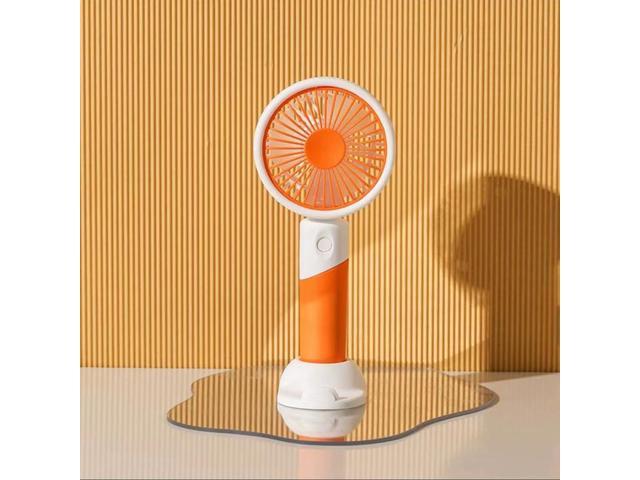 Handheld small fans desktop portable sports outdoor rechargeable fans Orange - Newegg.com