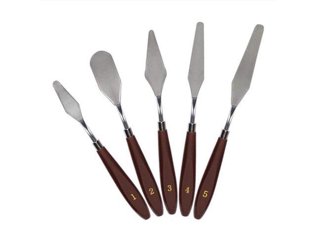 5Pcs/set Cake Spatula Set Stainless Steel Butter Cream Knife Cake Scraper  Smoother Metal Cake Decoration Baking Pastry Tools