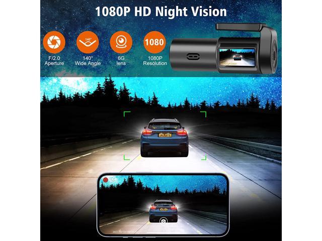 Dash Cam Front, WiFi 1080P Dash Camera for Cars, Mini Car Camera with 140°  Wide