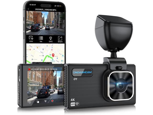4K Dash Cam with Built-in WiFi GPS, 2160P UHD Dash Camera for Cars, 3.5  LCD Dashcam for Cars with 32GB Card, 170° Wide Angle, WDR, Night Vision,  G-Sensor, Parking Mode, Support 512GB