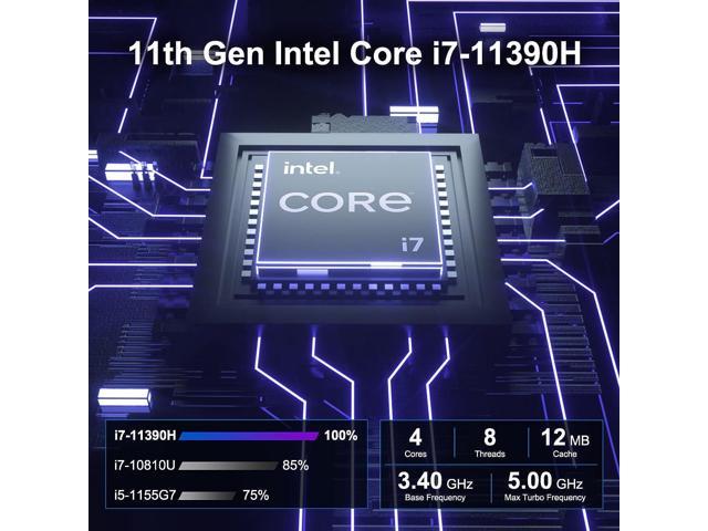 GEEKOM NUC IT11 Mini PC, 1TB Intel i7-11390H Mini Computer (8