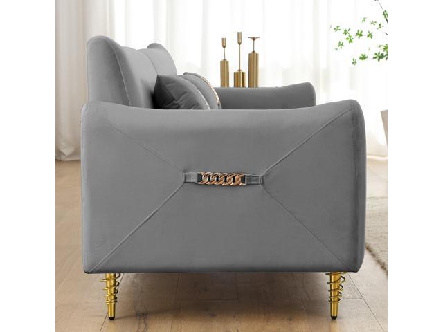 80.3 Modern Sofa Couch Upholstered Sofa Tufted Back Comfy Velvet