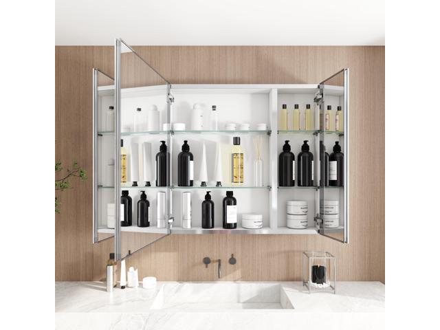 Dropship 36x26 Inch Aluminum Bathroom Medicine Cabinet, Adjustable Glass  Shelves, Waterproof And Rust-Resist, Recess Or Surface Mount Installation  to Sell Online at a Lower Price