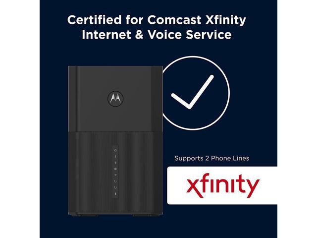 Motorola MT8733 WiFi 6 Router + Multi-Gig Cable Modem + 2 Phone Ports ...