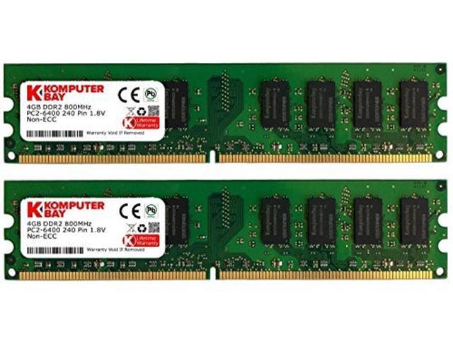 Komputerbay 8Go (2 x 4Go) DDR2 DIMM (240 broches) 800MHz PC2 6400 PC2 6300  8Go - CL 5 - Cdiscount Informatique