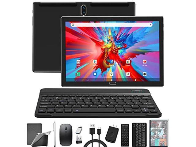 Facetel 10.1'' Tablet Android 11 with Keyboard+Mouse,5G+2.4G WiFi,4GB+64GB  ROM(TF 512GB),Octa-Core,2.0GHz,8000mAh--Black