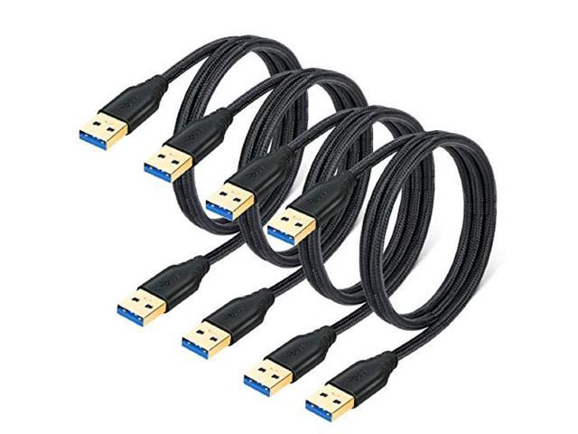 Besgoods USB 3.0 A to A Cable, 4-Pack 1M/3Ft Short Type A Male to Male ...