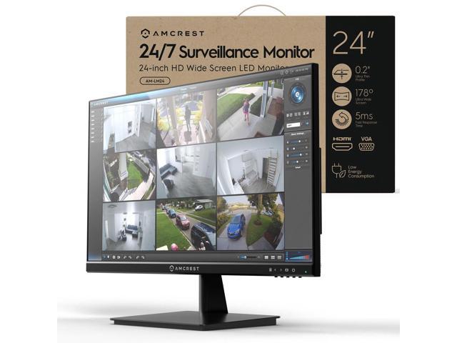 Amcrest 24/7 Surveillance Video Monitor Screen, 24 inch PC Computer NVR ...