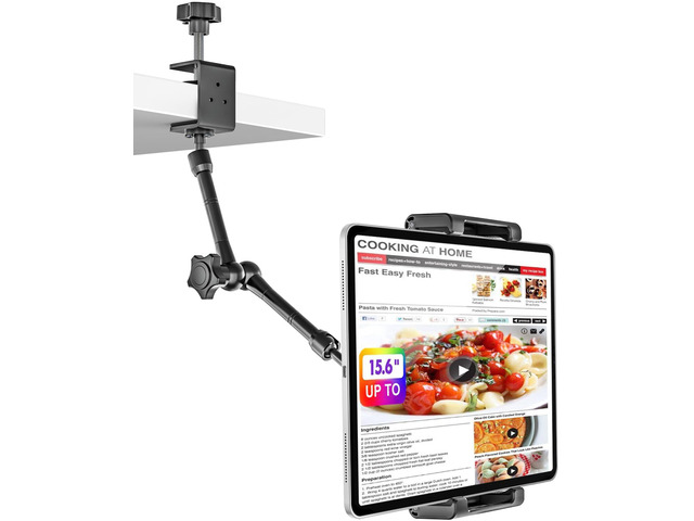 Kitchen Cabinet Tablet Mount - [Metal Adjustable Arm] Under Counter ...
