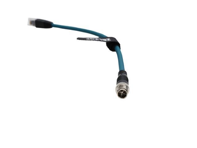 Alvin's Cables M12 X Coded 8 Pin Male To RJ45 Shielded Ethernet Cable M12 8 Position Cat6a Cable For Cognex Industrial Camera 15M/49.2ft