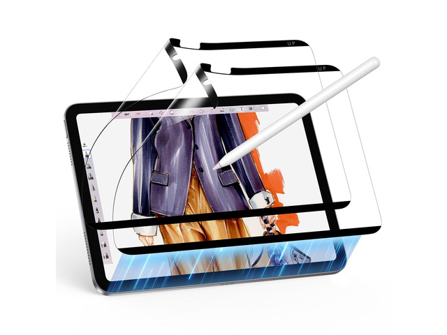 Reusable Screen Protector ESR 2 Pack Paper-Feel Magnetic Screen Protector for iPad 11/10th ...