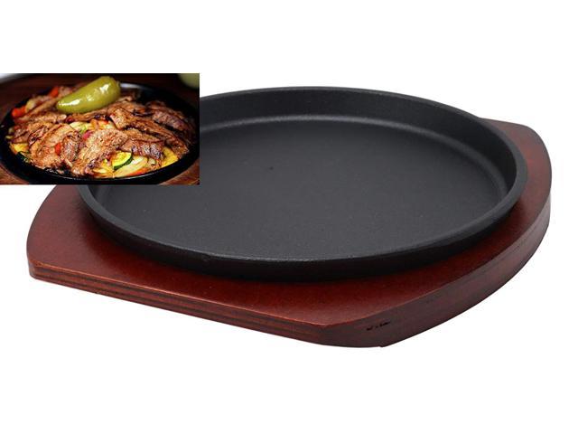 Personal Sized Cast Iron Sizzling Fajita Skillet Japanese Steak Plate Set W  Base 