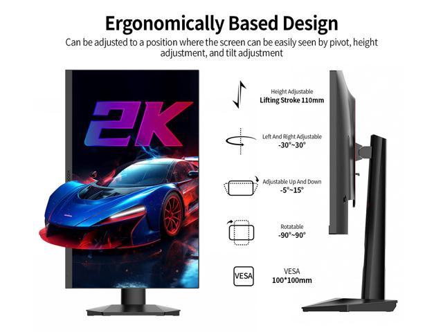 KOORUI 24 Gaming Monitor 165Hz, 1080p, 1ms, IPS, 99% sRGB Color Gamut,  Adaptive Sync, Ultra Slim Frame, VESA Mountable (FHD 1920x1080, HDMI