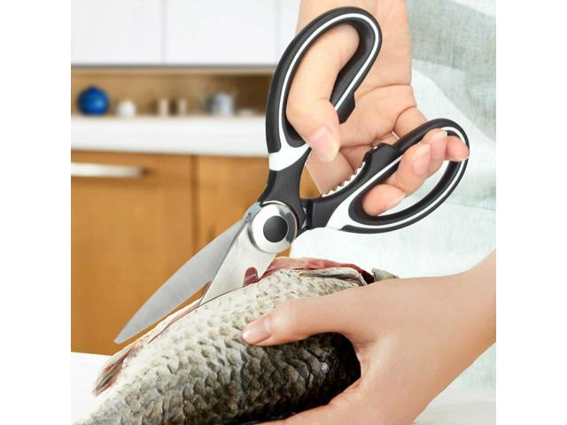 Sharp Kitchen Shears, kitchen Scissors with Cover, Heavy Duty Stainless  Steel Multipurpose Scissors, Kitchen Shears for Chicken, Poultry, Fish,  Meat