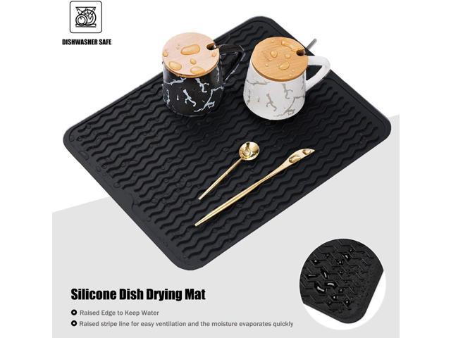 Drip Mat Made Of Silicone, Environmentally Friendly, Heat-Resistant And  Non-Slip, Drip Mat For Dishes, (Black)