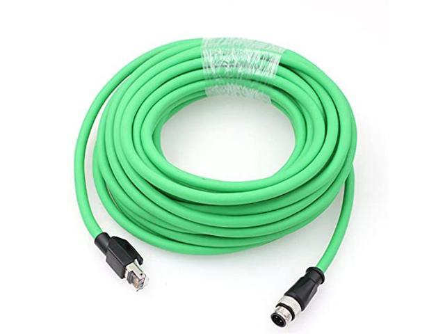 Hangton Ethernet Cable M12 4 Pin D Coded Male To Rj45 Cat5e Shielded High Flex Industrial 0784