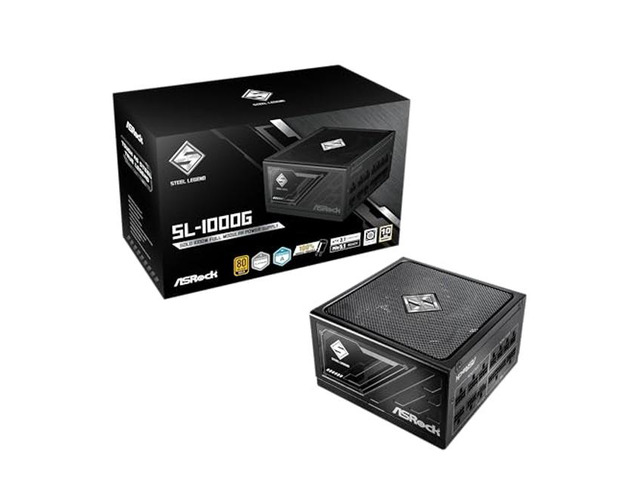 ASRock Steel Legend SL-1000G Netzteil – 1000W, 80+ Gold, Voll Modular, ATX, Schwarz