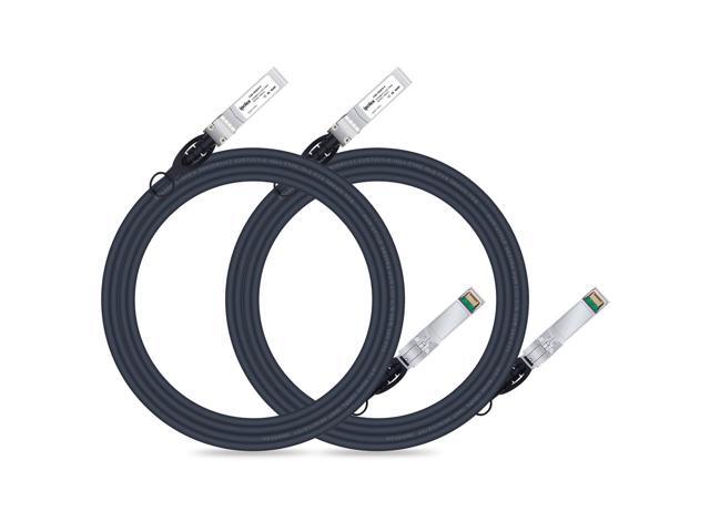 Câble DAC SFP+ 10G En Cuivre - Longueur 5m, Passif - Compatible Cisco, Ubiquiti, Mikrotik, Etc. - Pour Réseau Data Center, Serveurs - Lot De 2