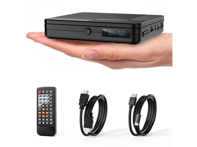 Homlab Mini DVD Player with Remote Control - All Region Free 1080P HD ...