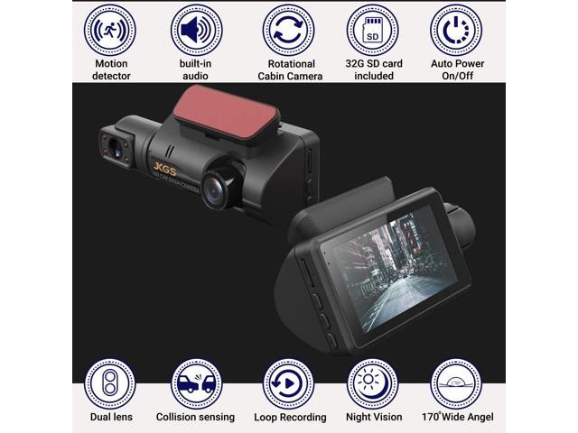  Dash Cam Front 2K WiFi, GOODTS Dash Camera for Cars, Dashcam  Car Camera with 1.5-Inch Screen, Dashboard Camera with App Control,  G-Sensor, Parking Monitor, 64GB Memory Card, Memory Card Reader 