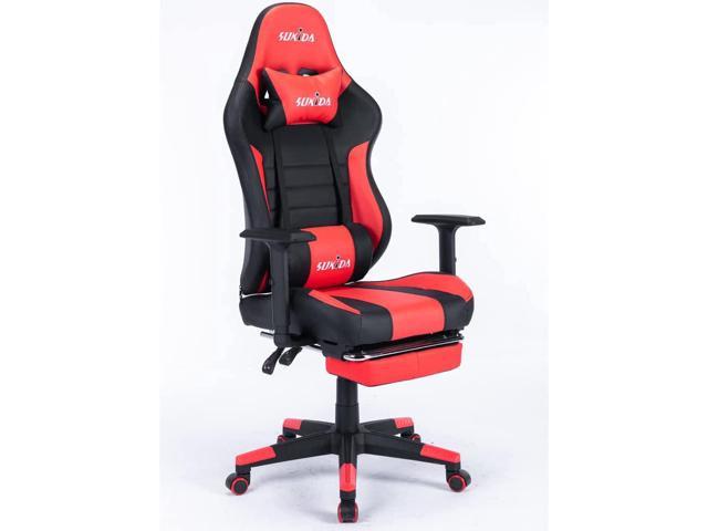 IBK Professional Gaming Chair, Leatherette, Massaging, Lumbar