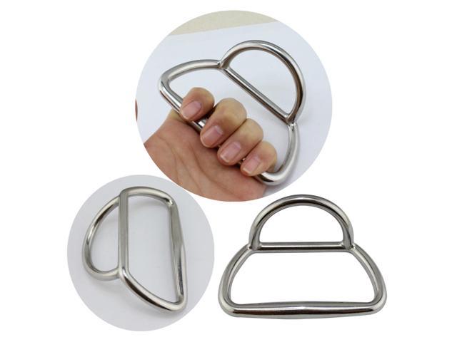 Carabiner D Ring Clips Spring Snap Hook Heavy Duty Stainless Steel Boat  Sail Tug 