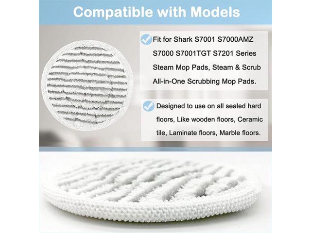 Replacement Steam Mop Pads for Shark S7000AMZ S7001 S7201 Steam