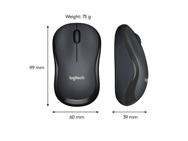 Logitech Silent Wireless Mouse, 2.4 GHz with USB Receiver, 1000 DPI Optical  Tracking, Ambidextrous, Black 