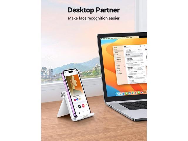 UGREEN Cell Phone Stand for Desk Phone Holder Foldable Portable Adjustable Compatible with iPhone 14 13 Pro Max, iPhone 12 11 Plus SE Xs XR 8 7, Offic