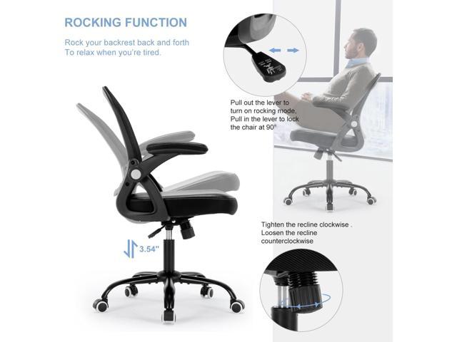 Soontrans Ergonomic Office Chair With Lumbar Support Pillow, Mesh Office  Chair With Adjustable Arms & Headrest, Rocking Office Desk Chair,  Comfortable Ergonomic Chair, Comfy Ergo Chair For Home - Grey 